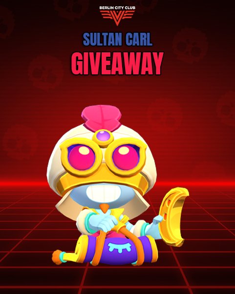 🎁 2× SULTAN CARL  GIVEAWAY 🎁

To Enter: 
✔︎ Follow
@BerlinCityClub
@DelMoYOu

🔁💜 Retweet & like 

The winner will be announced in 5 Days!

GL to everyone ☘️ 

#BrawlStars #BrawlTalk #SultanCarlGiveaway