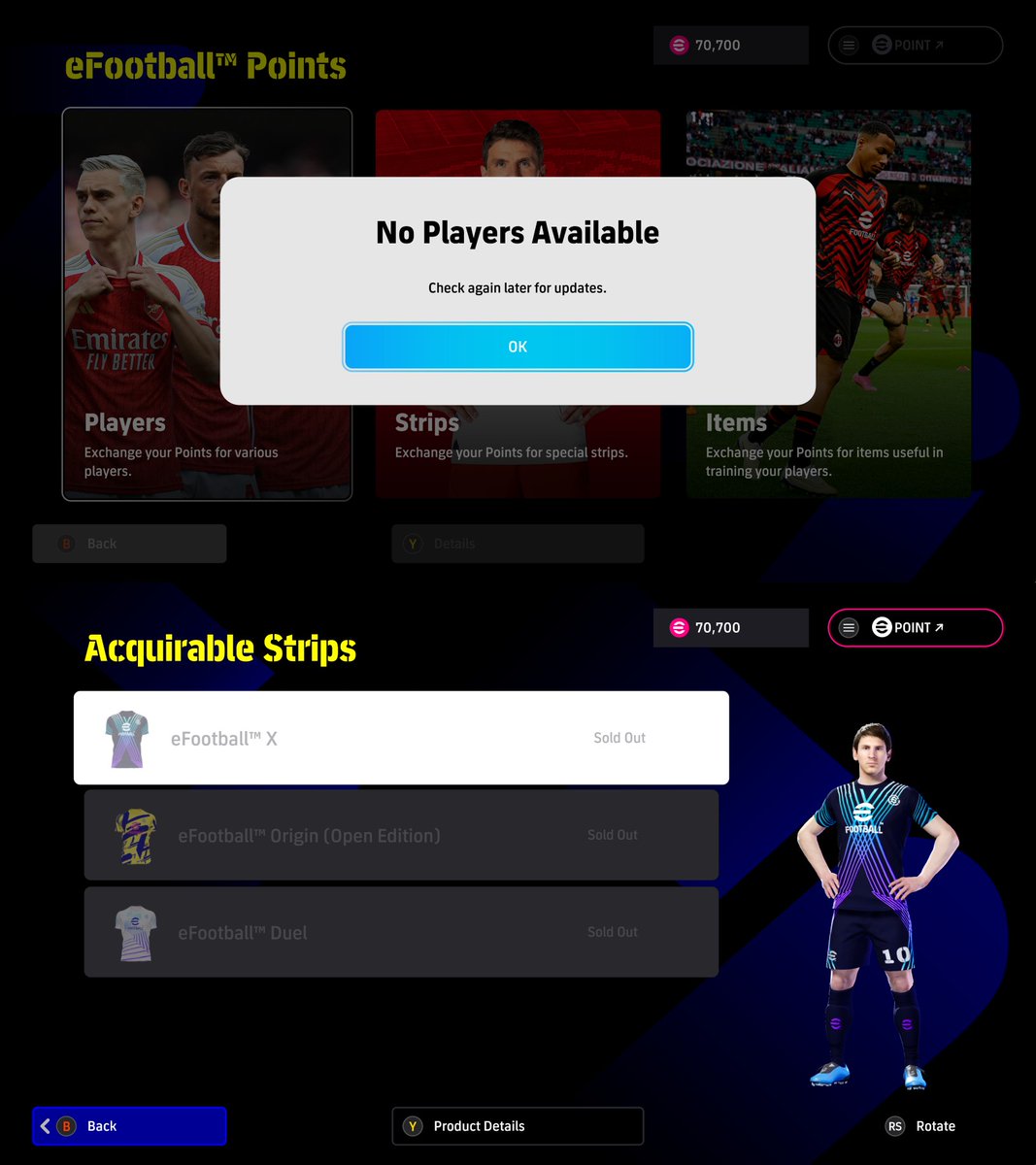 ..Still there isn't anything to buy with #eFootballPoints.

Even if you have purchased, whatever there is to buy (across Platforms), You'd still be left with them like this:

#eFootball | #eFootballMobile