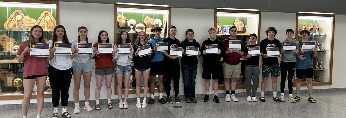 Students in Ms. Shew's Information Processing class are adding to their resumes and employability skills! ✅

They passed the Microsoft Office Specialist Word 2019 Certification Exam, an industry-recognized certification credential. Excellent work, Crickets!

#GoCrickets