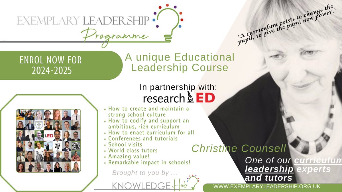 exemplaryleadership.org.uk
@Counsell_C 
#leaders #schoolleaders #teachers #transforminglives #cpd