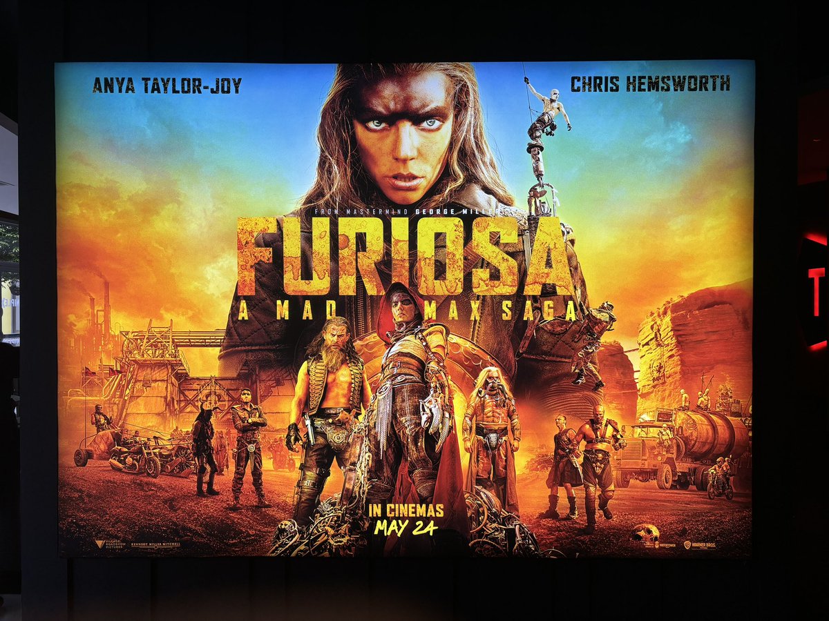 UJStrikesBack's tweet photo. NW: Furiosa: A Mad Max Saga! (with @PiggyBee)
#Furiosa @anyataylorjoy #TomBurke #JoshHelman #JohnHoward #CharleeFraser #DanielWebber #AlylaBrowne #ColinGibson #SimonDuggan #MargaretSixel #EliotKnapman #DeanHood #DougMitchell #NicoLathouris #GeorgeMiller #MadMax https://t.co/HZQZUWaMOt