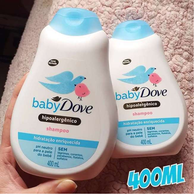 Shampoo Baby Dove Hidratação Enriquecida 400ml, Baby Dove, 400 Ml