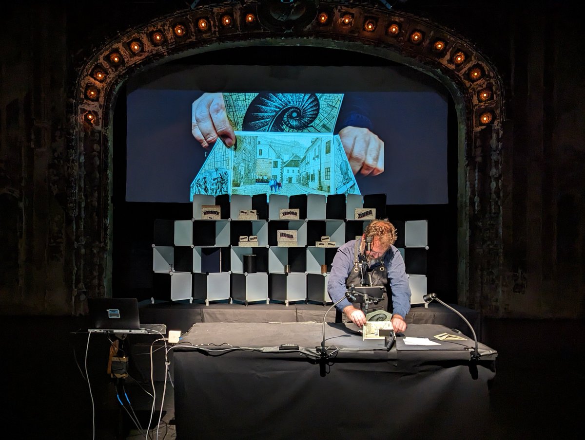 What it looks like on the inside at the Southern Theater in Minneapolis!  Just 4 more shows!