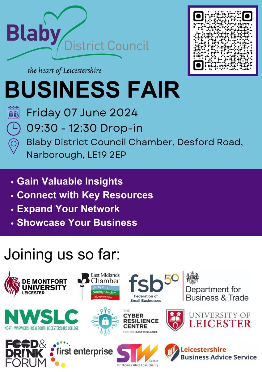 We're excited to announce that we'll be at the Blaby District Council Business Fair on 7 June! Join us to explore how we can collaborate with your business on innovative projects, graduate placements, internships, and student recruitment. Register now: lnkd.in/ecp6vt32