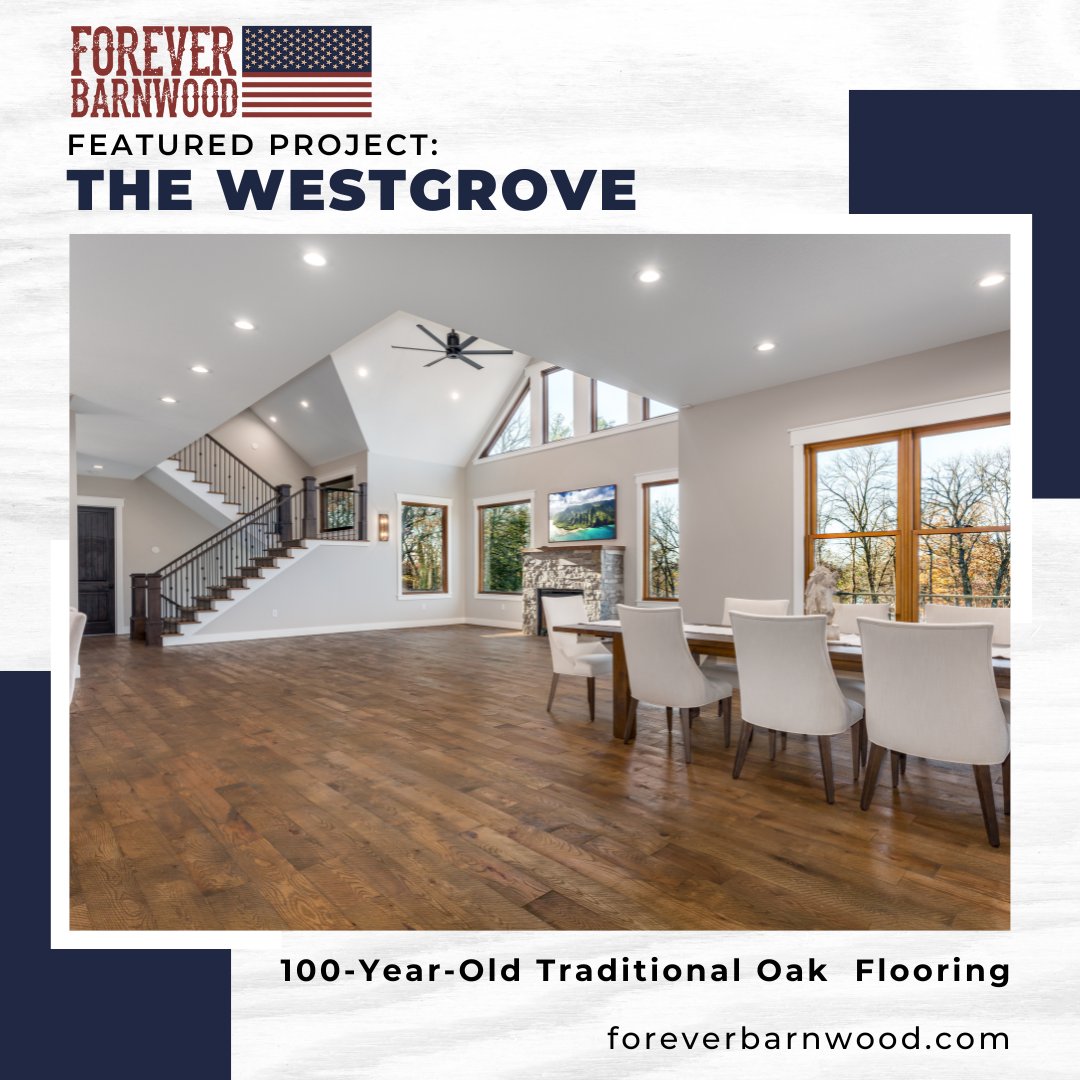 Dine in style! The Westgrove's dining room features our 100-Year Old Traditional Flooring, offering a space where every dinner becomes a cherished memory. 🍷 foreverbarnwood.com
#foreverbarnwood #featuredproject #flooring #barnwood