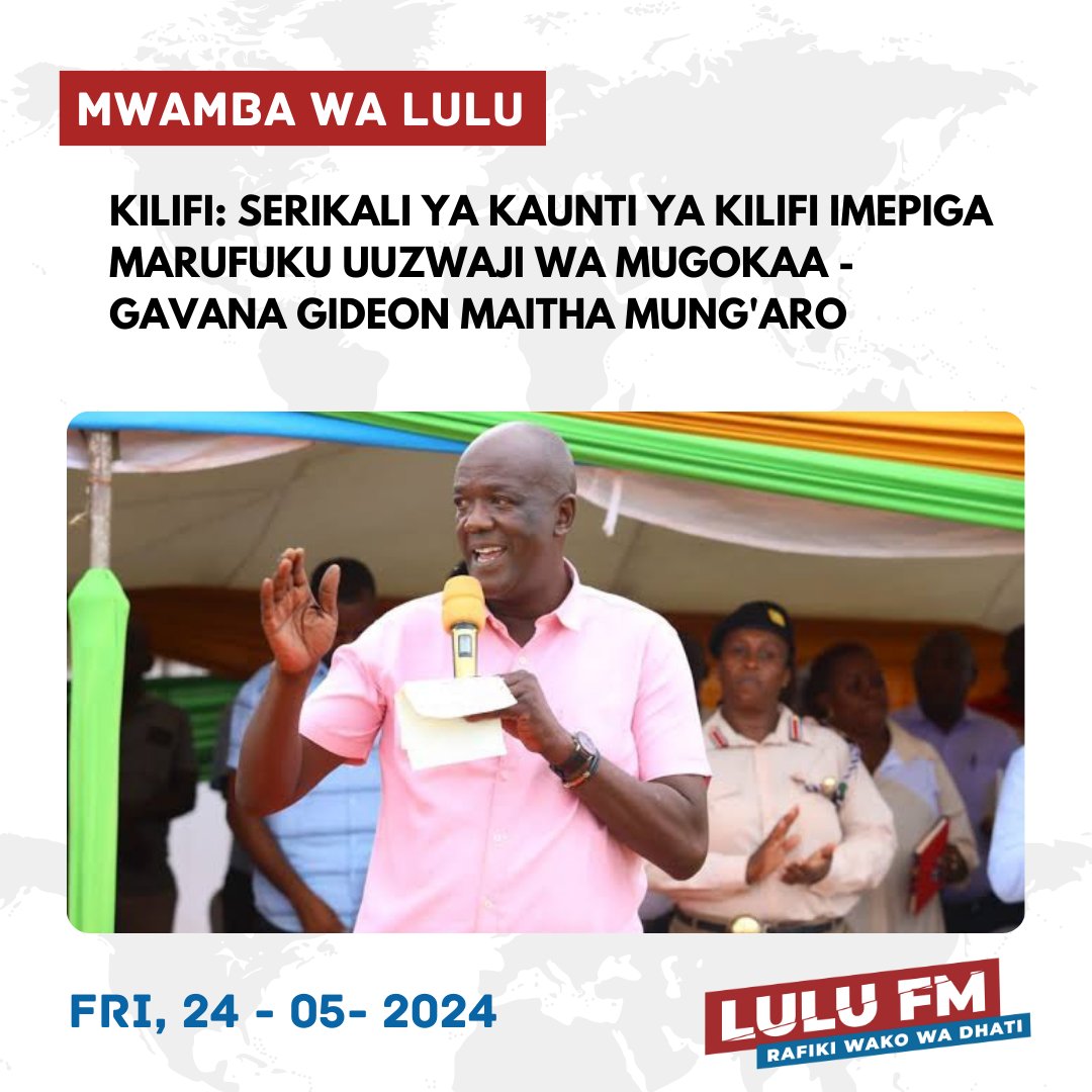 #MwambaWaLulu Serikali ya kaunti ya Kilifi hii leo imetangaza marufuku ya uuzwaji wa mugokaa. Rafiki unazungumziaje hatua hii?