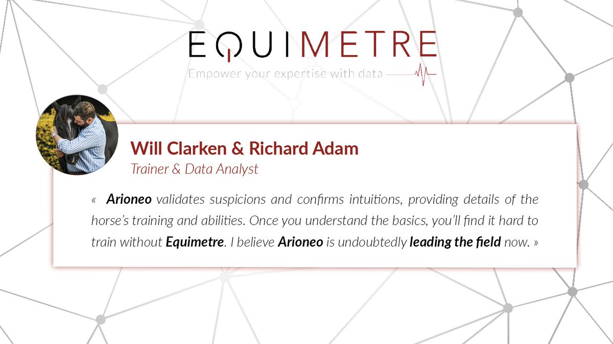 We had the chance to interview @williamclarken, a trainer based in Morphettville, along with Richard Adam, Data Analysis at @Clarken_Racing. 🇦🇺💥 Read the article: training.arioneo.com/en/the-equimet… #Arioneo #Equimetre #HorseDataScience #EmpowerYourExpertise