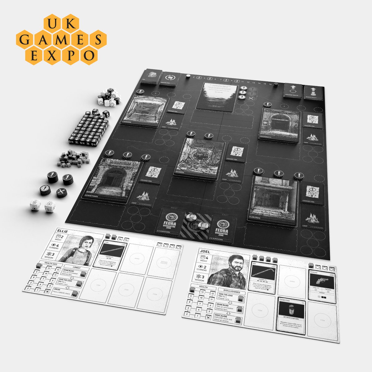 If you were hoping to see us at UKGE this year then you're in luck! We're also taking limited bookings for The Last of Us: Escape the Dark demos so make sure you get your spot as soon as possible.

Book now - themeborne.com/products/expo
(Bookings are free, max 1 booking per group)