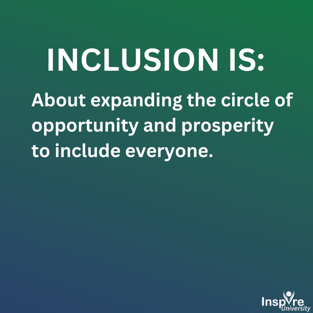 Inclusion is about expanding the circle of opportunity and prosperity to include everyone. #InspireU #DisabilityInclusion #DisabilityAction #InspirationalSpeaker #MotivationalSpeaker