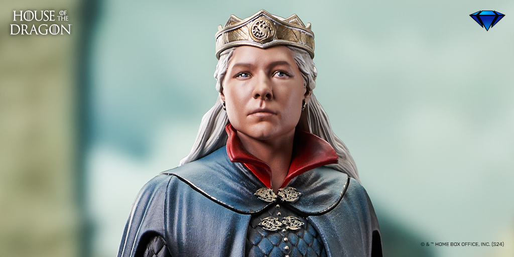 CollectDST's tweet photo. Poised and sculpted with the regal power of the #HouseTargaryen, this #QueenRhaenyra Gallery Diorama is here to take her spot next to Dragon Rider, #Daemon! Pre-order at https://t.co/lCtv8Tt2OJ
#DiamondSelectToys #HouseOfTheDragon #HotD #HBOMax #GameOThrones #GeorgeRRMartin https://t.co/Cf2D6XJ8MS