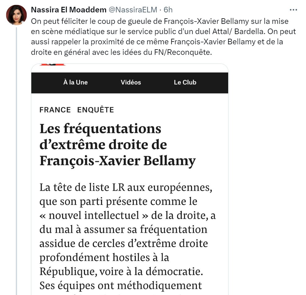 Elle tient des propos francophobes, est proche de Mehdi Meklat et toute la clique mais donne des leçons de respectabilité... Le culot de ces gens