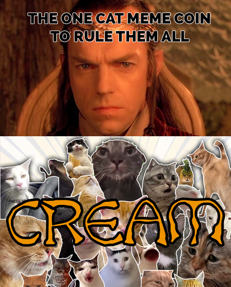 Meadzy420's tweet photo. @CREAMonBASE @mrpunkdoteth $CREAM Representing all da catz yall! https://t.co/M8A1eqshdk