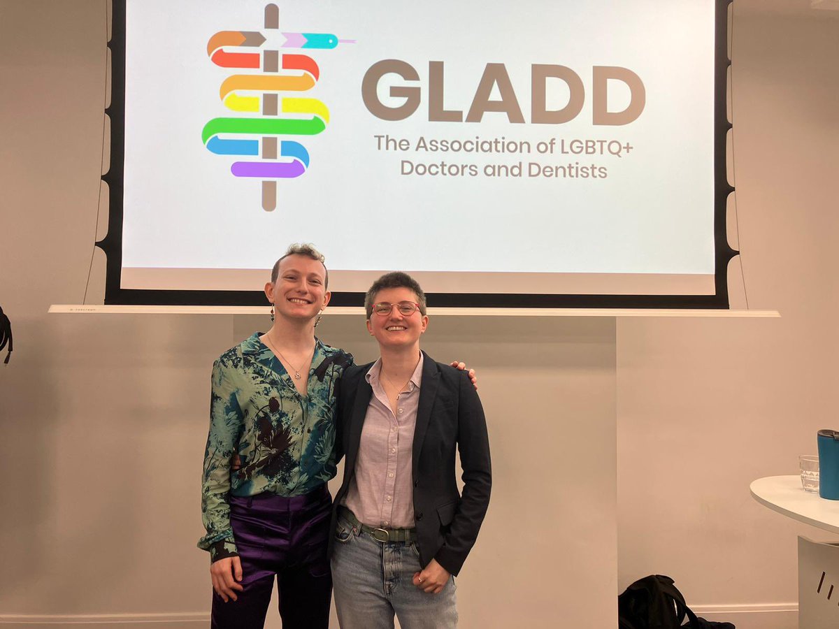 Our outgoing chair Ciara and incoming chair Raph have been teaching about LGBTQ+ healthcare today! We love to see this 🏳️‍🌈🏳️‍⚧️🥰