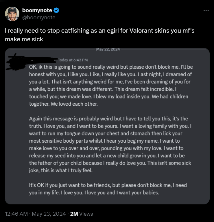froma2zee's tweet photo. okay, what if che0l got this message and sent a d1ck pic back thinking it would scare the other player away, but w0ns just replies "we'd just have to keep trying"
#promptidea #freeuseprompt https://t.co/QOa6RtzgHa
