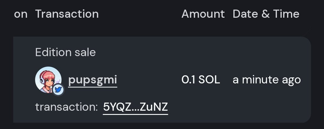 Aaaaaaaaaaaaaa!!! First edition sold to Mr <a href="/pupsgmi/">𝐿𝑒𝓍𝓎 👾</a> ❤️‍🔥❤️‍🔥

Thank you so much for collecting sir!! 

12/13 editions left on <a href="/exchgART/">Exchange Art</a>