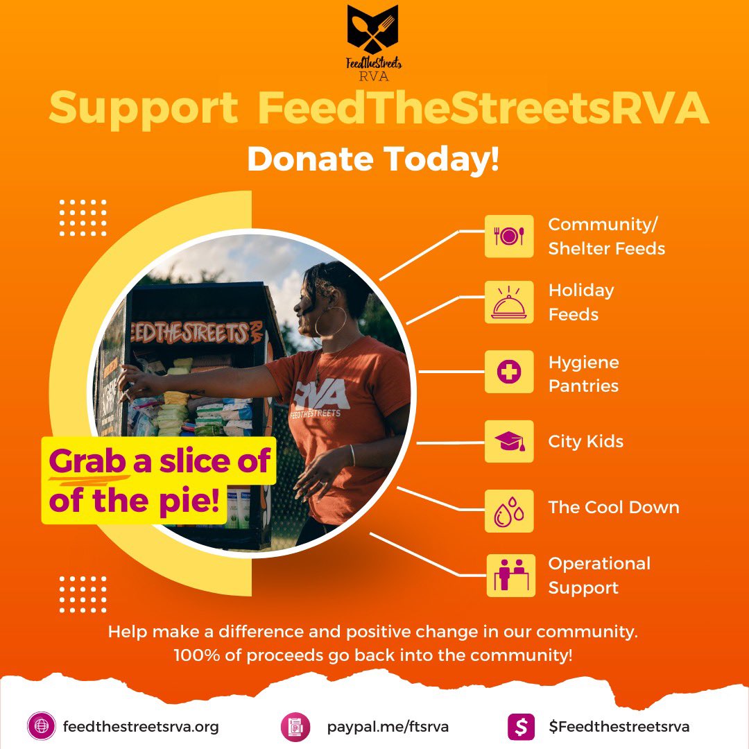 Donate to our cause today. feedthestreetsrva.org