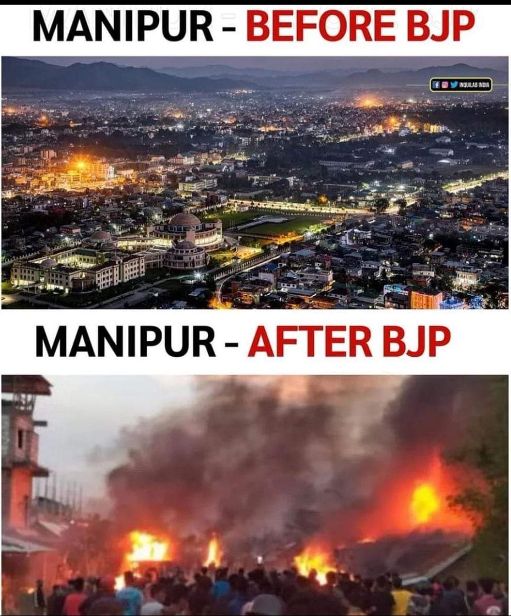 As someone who is or atleast 'was' from #Manipur, even in the past since the 21st Century, Manipur had the potential of Ethnic Violence breaking out on few occasions, but it has always been stopped by the incumbent Govt. But this time, it wasn't. Manipur has been burning for