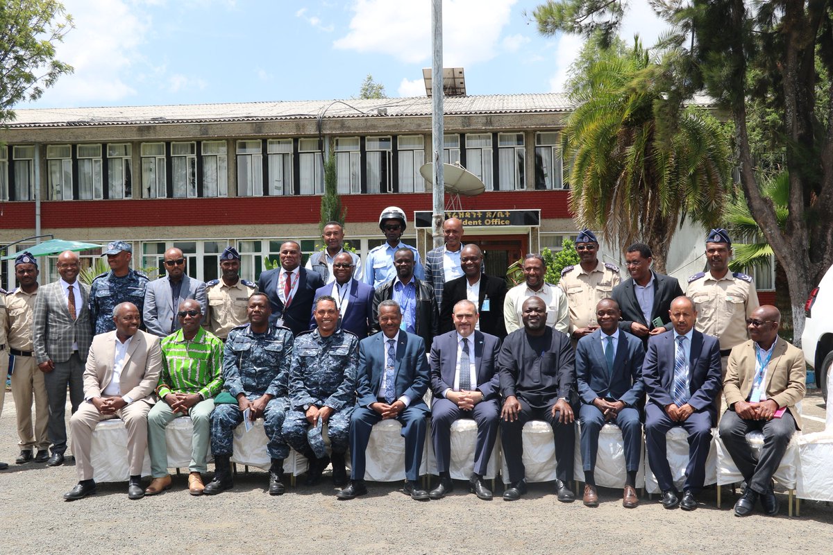 RamizAlakbarov's tweet photo. I visited  Ethiopian Police University &amp; discussed with the President H.E. Mesfin Abebe, Deputy Federal Police Commissioner &amp; his team to explore collaboration / @UNEthiopia on capacity building towards promoting peace &amp; security that are critical for realization of the #SDGs https://t.co/csPgMHQCeS