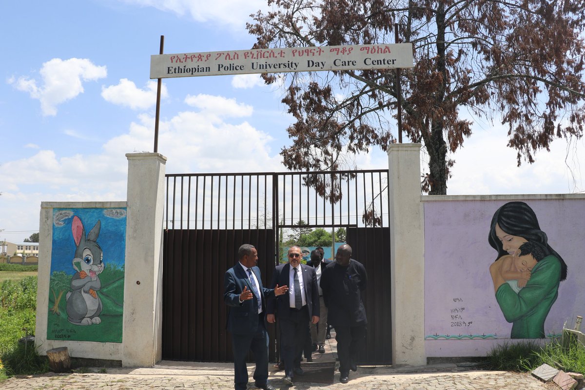 RamizAlakbarov's tweet photo. I visited  Ethiopian Police University &amp; discussed with the President H.E. Mesfin Abebe, Deputy Federal Police Commissioner &amp; his team to explore collaboration / @UNEthiopia on capacity building towards promoting peace &amp; security that are critical for realization of the #SDGs https://t.co/csPgMHQCeS