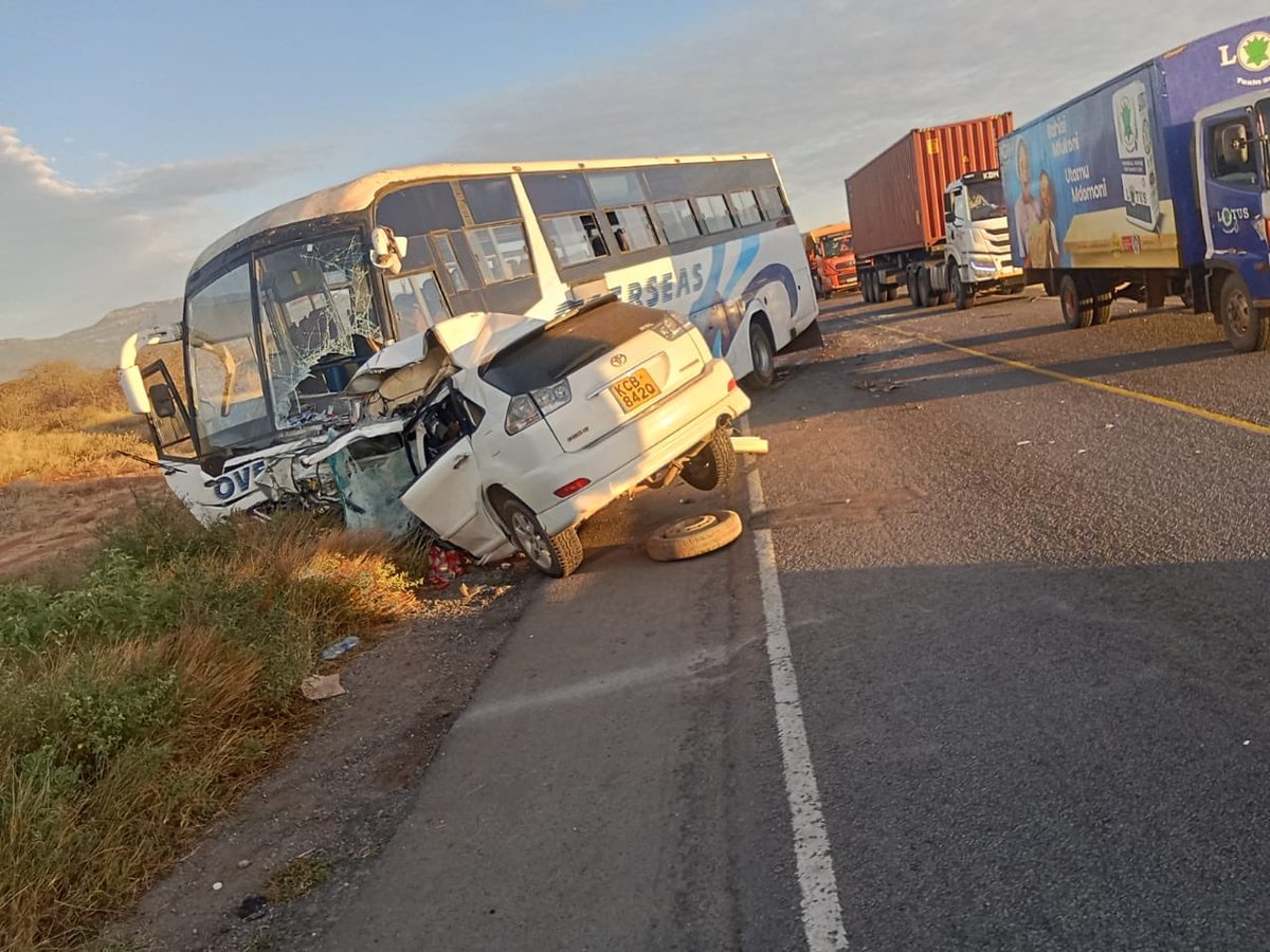 Accident today within voi area ,the driver of the white car died on impact ,his name is Issa Ali Bongo ,the body has been taken to Voi Hospital mortuary.