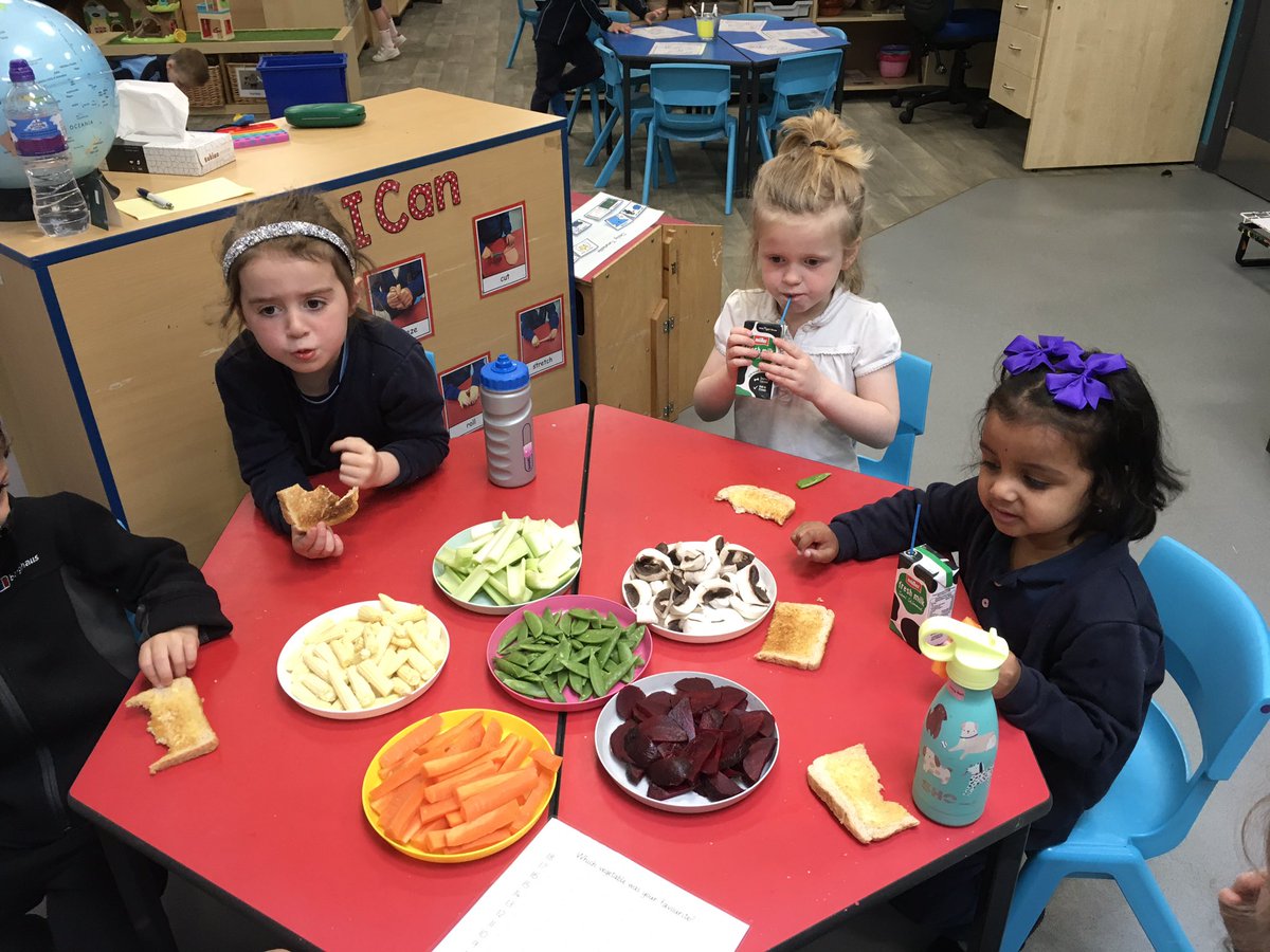 DinningtonFirst's tweet photo. In Nursery we enjoy time with our friends #kindness & #communityspirit. We read โThe Enormous Turnipโ this week and tried different vegetables, our favourite one overall was carrot #opentonewexperiences. https://t.co/6nyL41GCMN