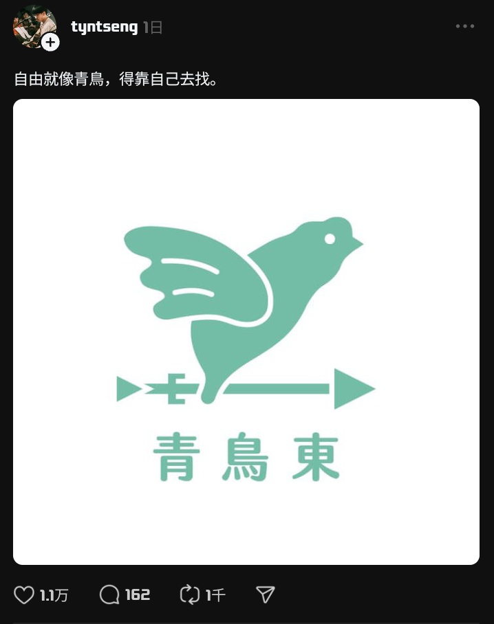 我們現在終於找到推特的藍鳥去哪裡了
就在青島東路
 #青鳥行動