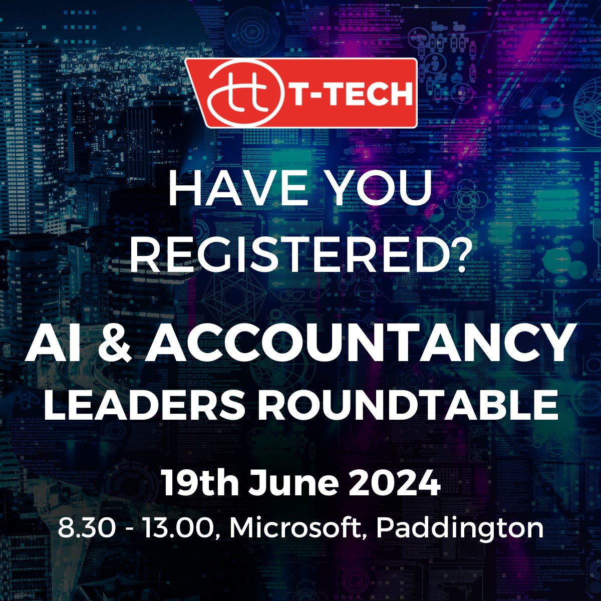 TTech_UK's tweet image. We are hosting an AI Accountancy Leaders Roundtable at Microsoft in Paddington, London on the 19th June 🗓️

Don’t miss out: hubs.ly/Q02ynmBN0

#copliot #practicegateway #accountant #tax