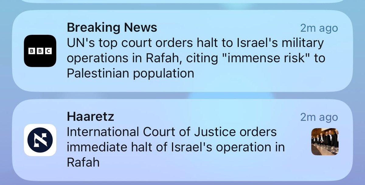 💥International Court of Justice rules Israel must 'immediately halt its military offensive in Rafah.' #IJC