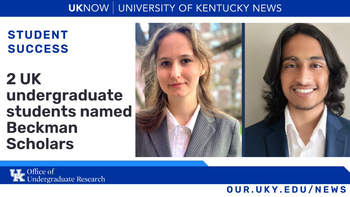 ⭐️ Congratulations to UK's two newest Beckman Scholars - Elizabeth Elliott and Shasanka Lamichhane!
Read UKNow article: uknow.uky.edu/research/2-uk-…