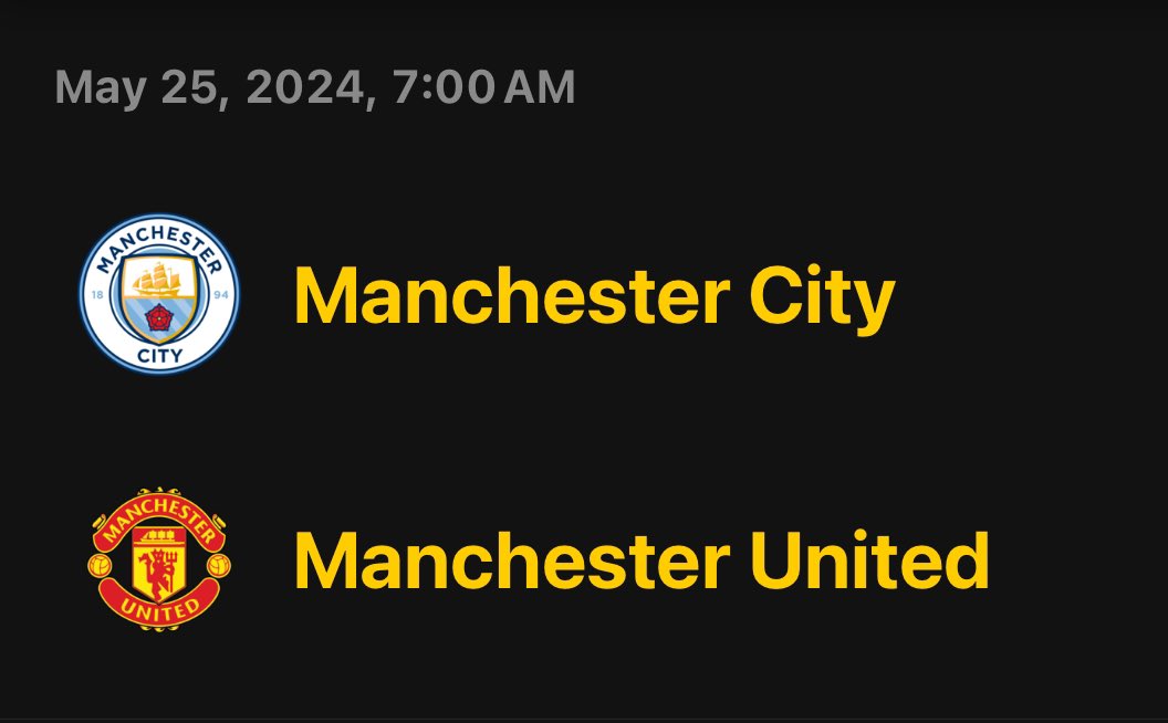 Looking forward to a great Sat morning <a href="/ManCity/">Manchester City</a> vs <a href="/ManUtd/">Manchester United</a> #FACup - could we have another sweep? ⚽️
