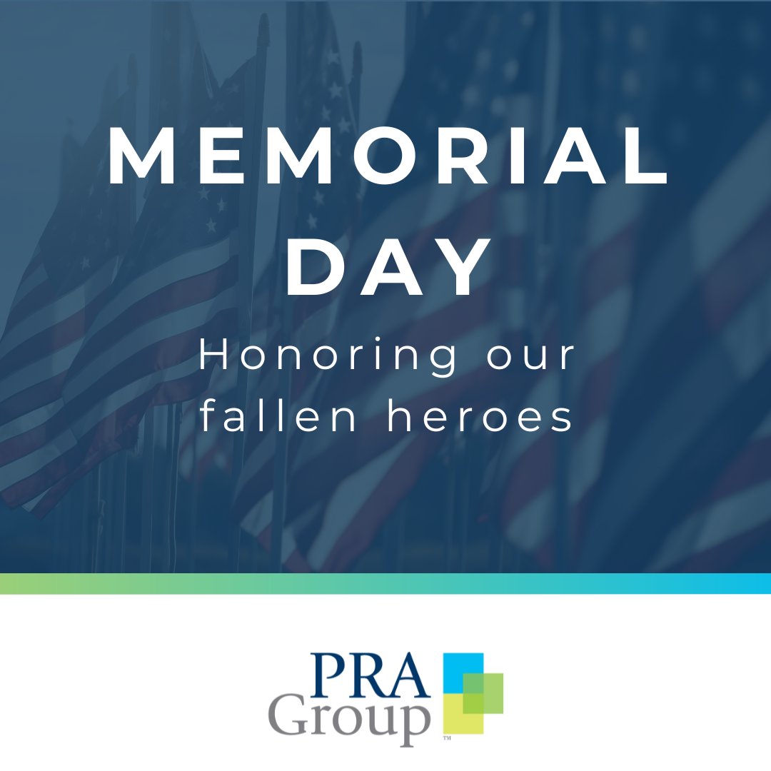 Memorial Day is a time to honor members of the U.S. Armed Forces who have given their lives in service of their country. PRA Group encourages everyone to participate in the National Moment of Remembrance by observing a moment of silence at 3 p.m. your local time today.