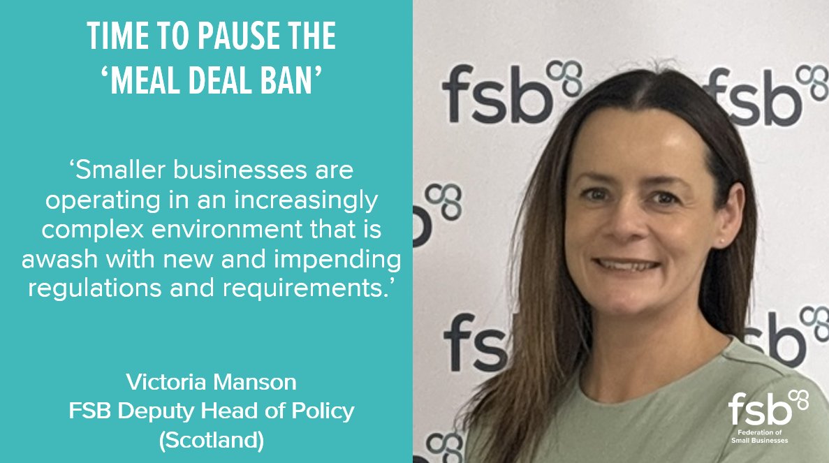The Scottish Government's proposals to crackdown on junk food, including banning meal deals containing crisps and fizzy drinks, will have a disproportionate impact on smaller businesses. It's time to pause and consider what support these businesses need. go.fsb.org.uk/3UNbZCk