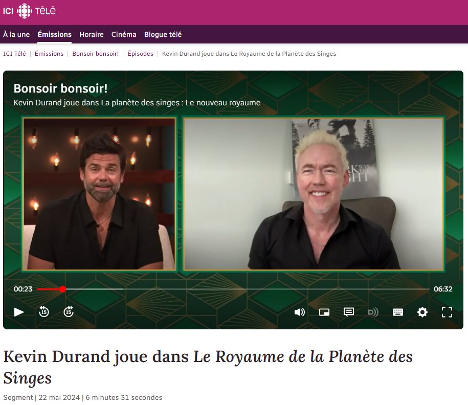« Il y avait un petit pourcentage de français à #ThunderBay, pas tellement de francophones, on se tenait ensemble. Il y avait une petite école, Franco-Supérieur à Thunder Bay ». 
- Kevin Durand, acteur de Le Royaume de la Planète des singes

Segment 📺: ici.radio-canada.ca/tele/bonsoir-b…