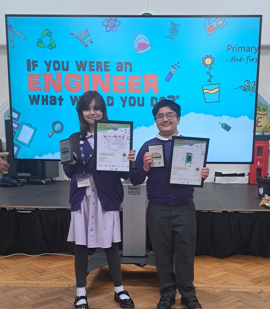 OliveSmallHeath's tweet photo. Abdullah (Y3) and Nadia (Y5) entered the ‘If I were an engineer’ STEM competition winning first place in their year group categories-amongst 71,000 entries. #futureengineers
#primaryengineers
#CoventryUniNews https://t.co/GlgLtqVMyW