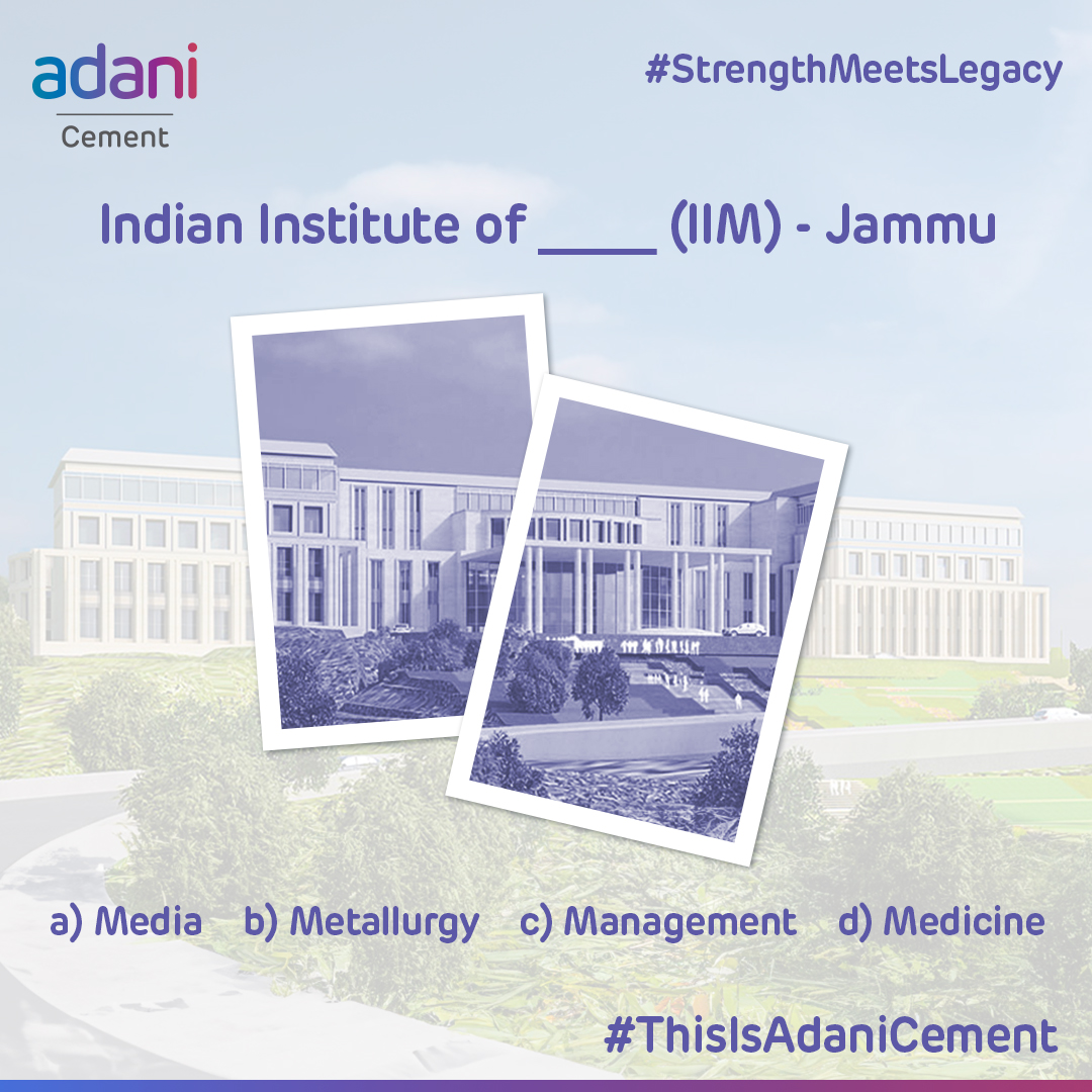 Do you know the correct answer to our trivia? Let us know the correct answer in the comments section and challenge three of your friends to give the right answer. #ThisIsAdaniCement #BuildingNationsWithGoodness #GrowthWithGoodness #StrengthMeetsLegacyTrivia