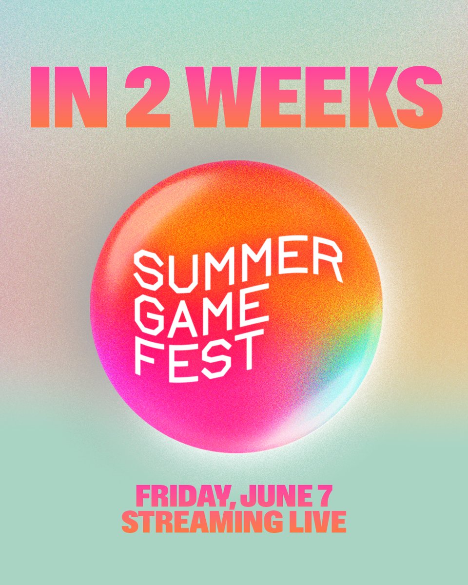 summergamefest's tweet image. Just 2 weeks until #SummerGameFest goes HOT on Friday, June 7.

Sign up now for more event alerts at summergamefest.com