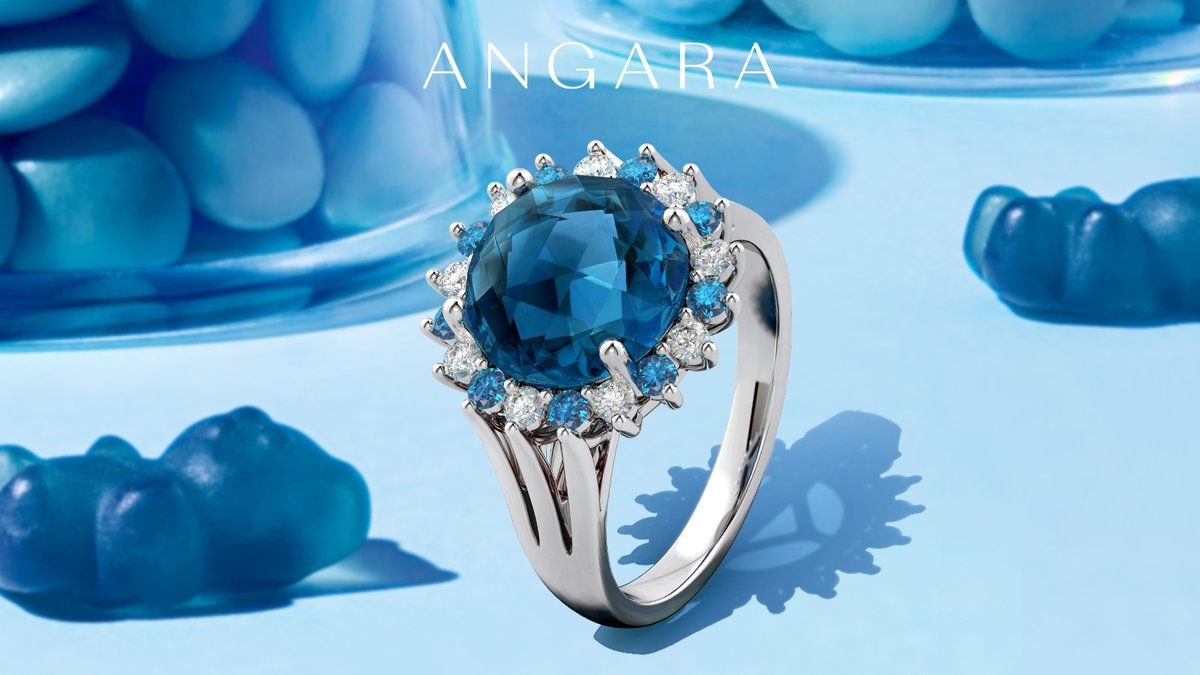 🔷 Celebrate With Topaz 🔷 
A cocktail ring to take your 'fits from basic to bougie ✨💎 bit.ly/3Vf2H3N

#angarajewelry #jewelrycollection #engagementrings #gemstonerings #londonbluetopaz #topazjewelry #celebratewithcolor