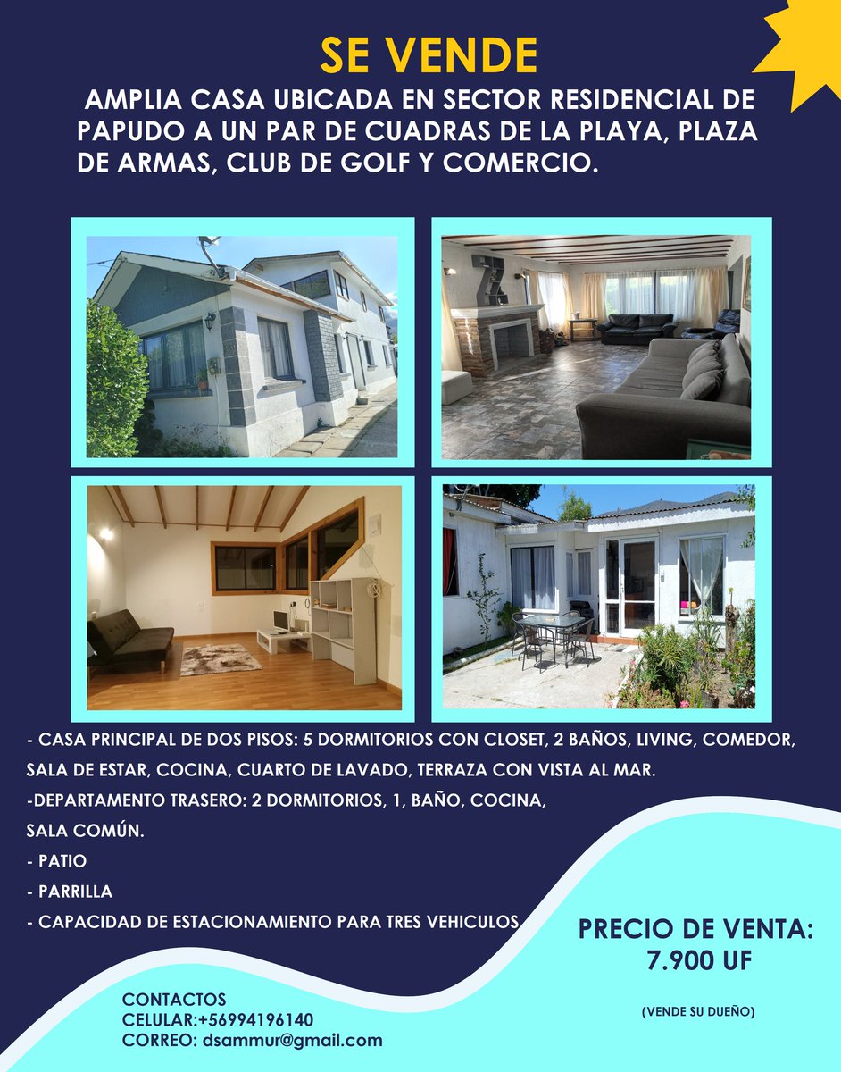 DSAMMUR's tweet photo. Se vende casa en Papudo, región de Valparaíso https://t.co/xzrn08cwa5