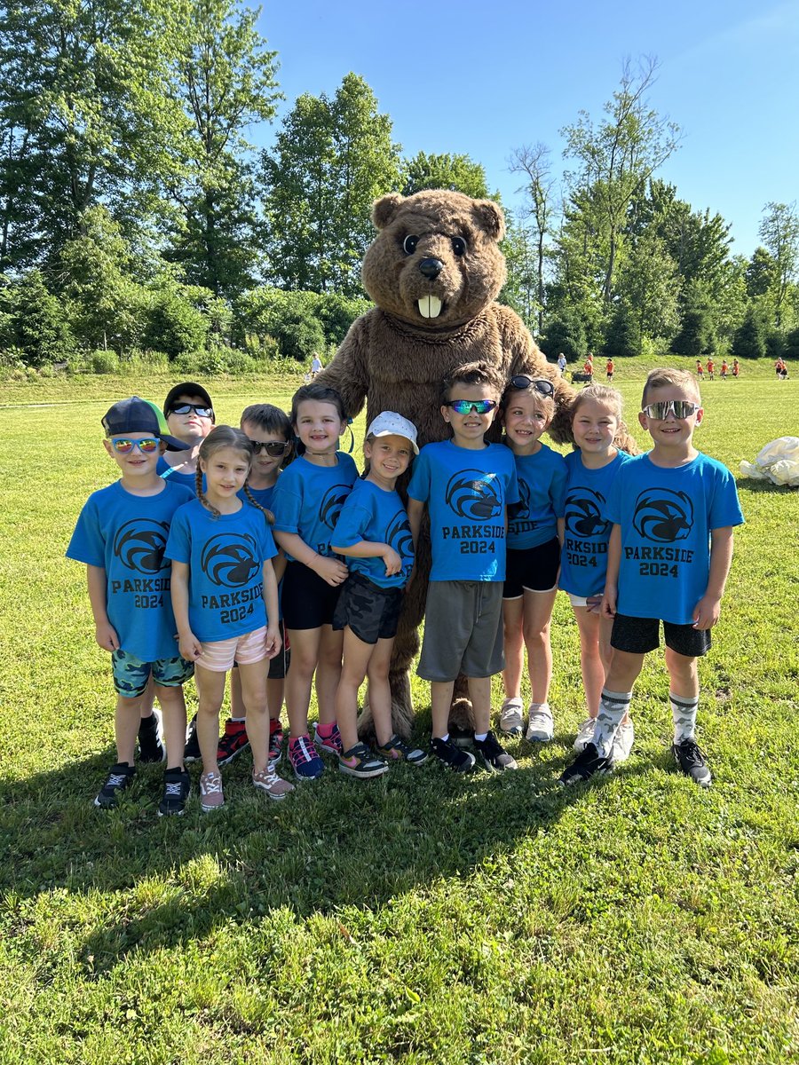 Look who came to Parkside’s Field Day!!!!  Big hit with our kinders for sure.