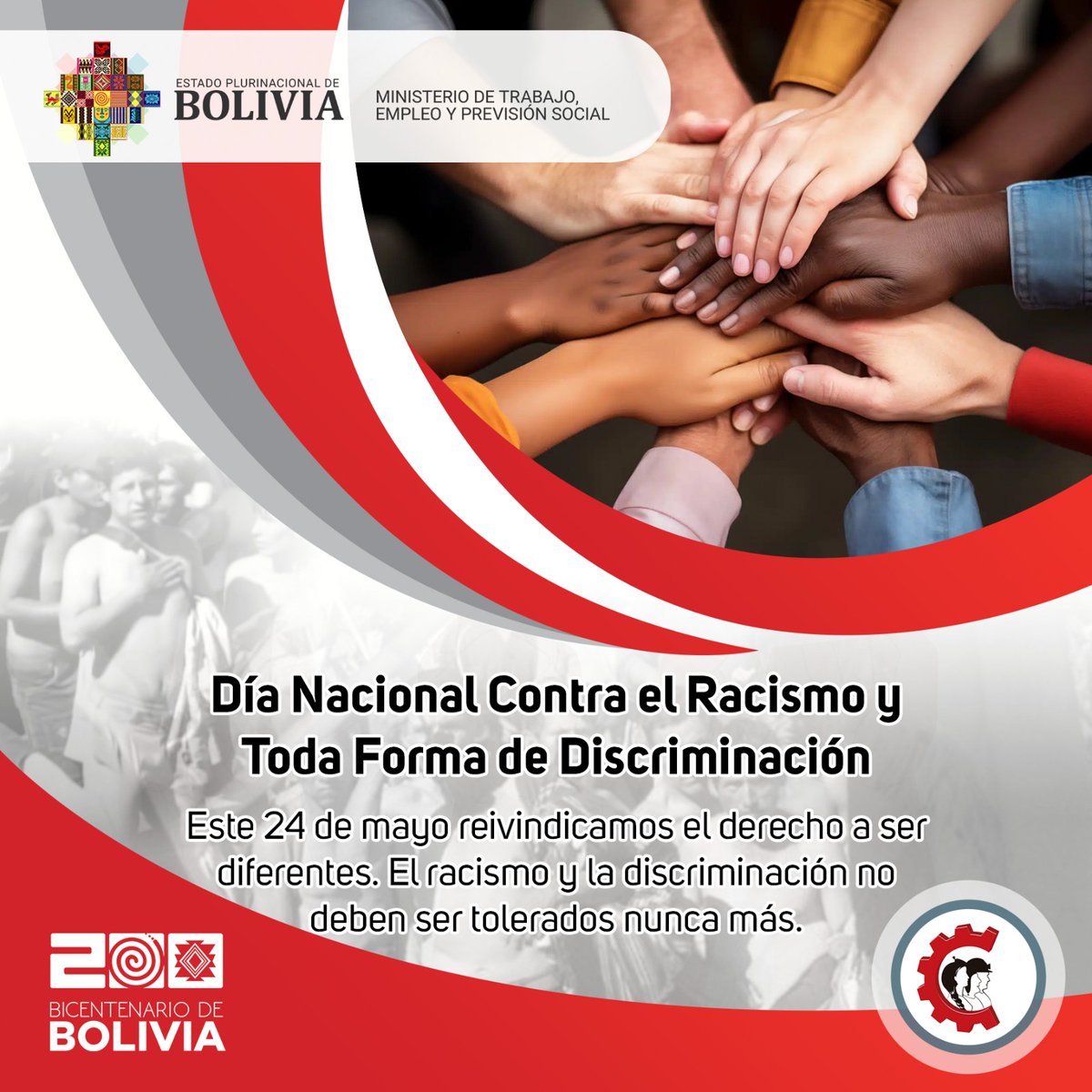 #DíaNacionalContraElRacismoYTodaFormaDeDiscriminación #UnidosRumboAlBicentenario