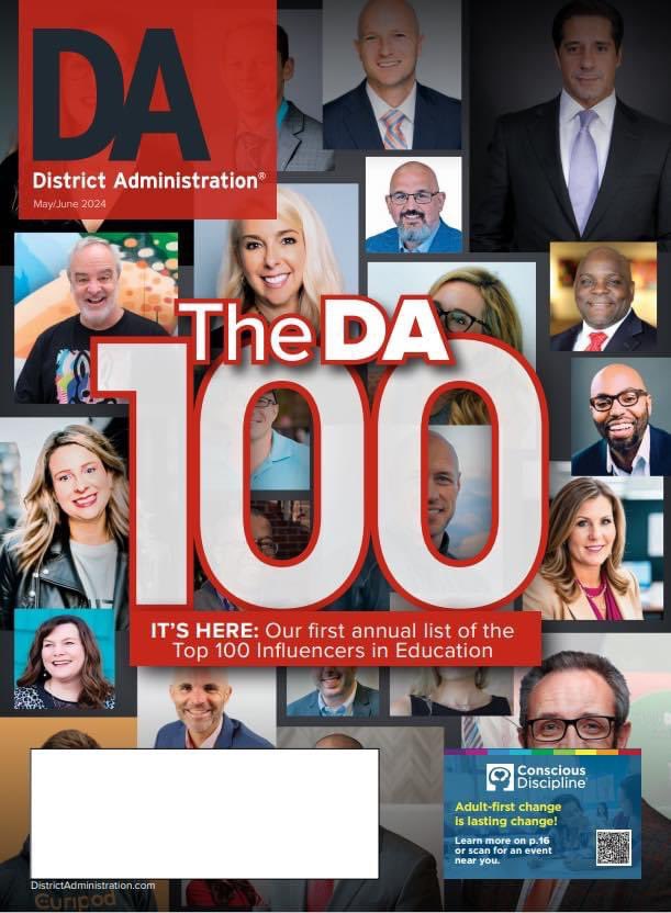 Honored and humbled to be included in the @DA_magazine 100 with so many extraordinary educators districtadministration.com/wp-content/upl… #digilead #disruptivethink
