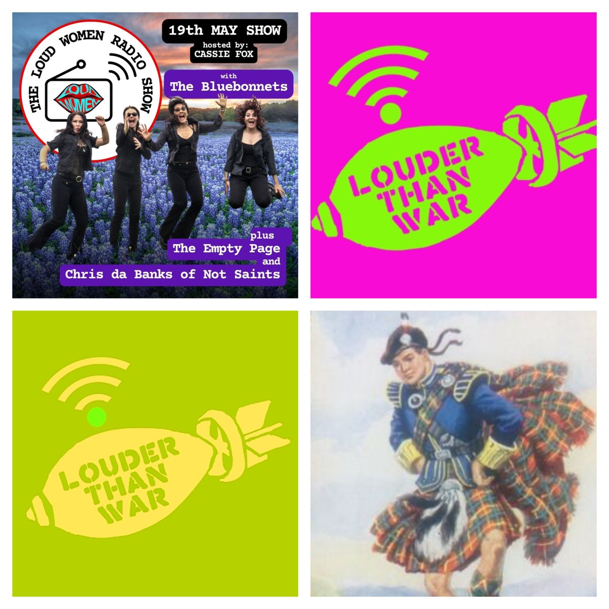 Today on Louder Than War Radio! s2.radio.co/sab795a38d/lis…
5pm — The LOUD WOMEN Show — Catch up with a REPLAY of last week's show! @loudwomenclub 
7pm — Global Sounds with WorldCelt @talkinggigs