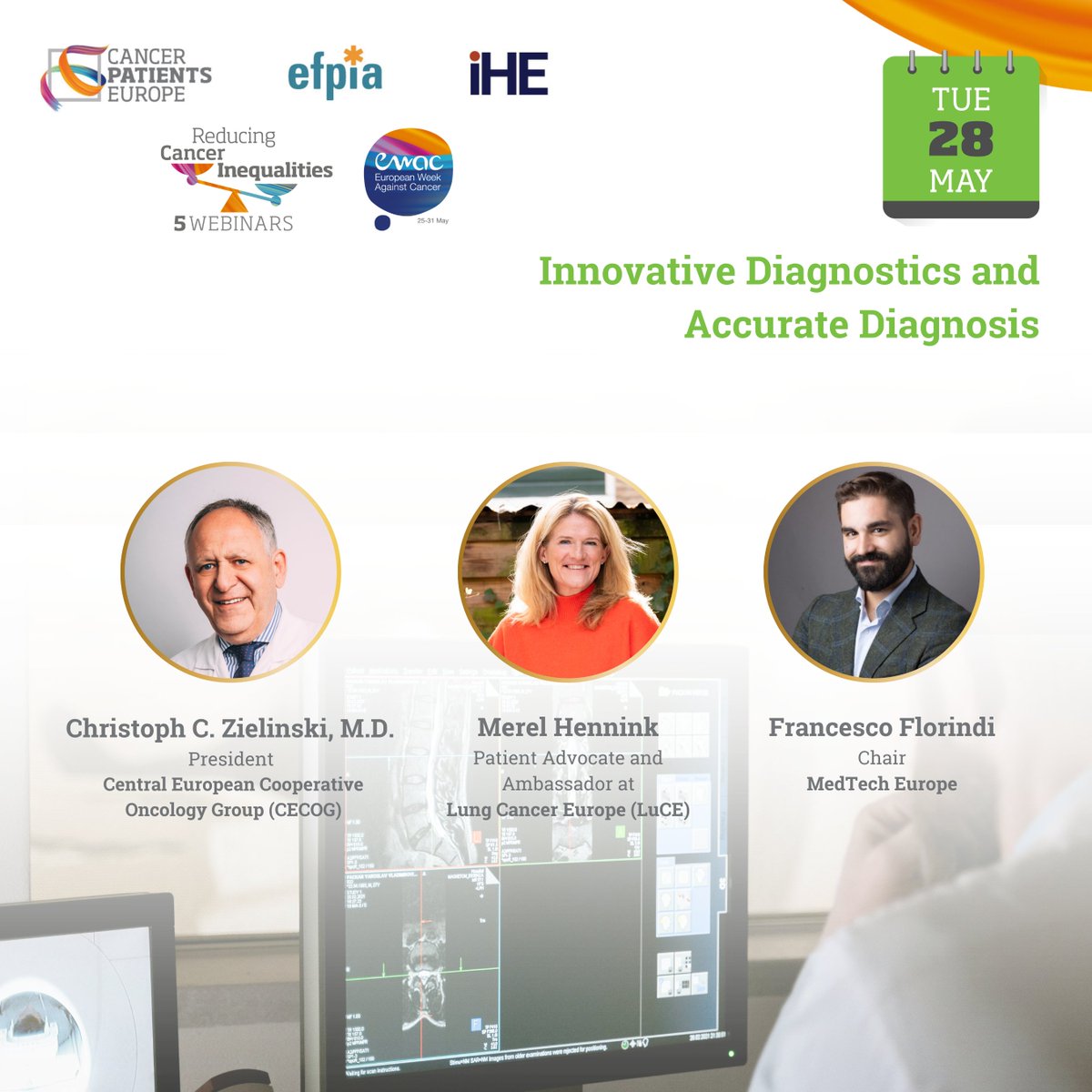 Join us for the 2nd webinar in the #ReduceCancerInequalities series during #EWAC2024! Day 2 will explore barriers to #innovativediagnostics and #accuratediagnosis building on the latest @IHESweden report! Register ➡ shorturl.at/RivoJ #EUCancerPlan #CloseTheCareGap