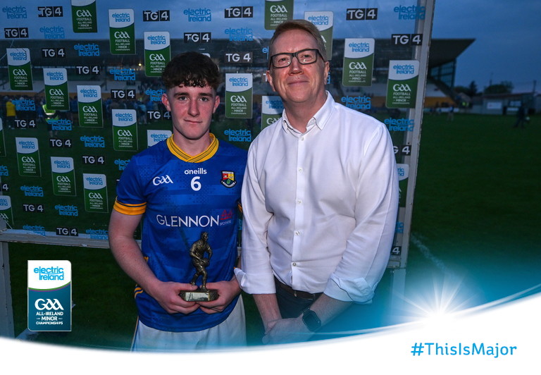 In a week that saw @OfficialLDGAA storm to only their fifth ever Leinster minor title, it was the captain Mark Cooney who stepped up with a late free to send the game into extra time. Congratulations Mark on your Electric Ireland Player of the Match performance. #ThisIsMajor