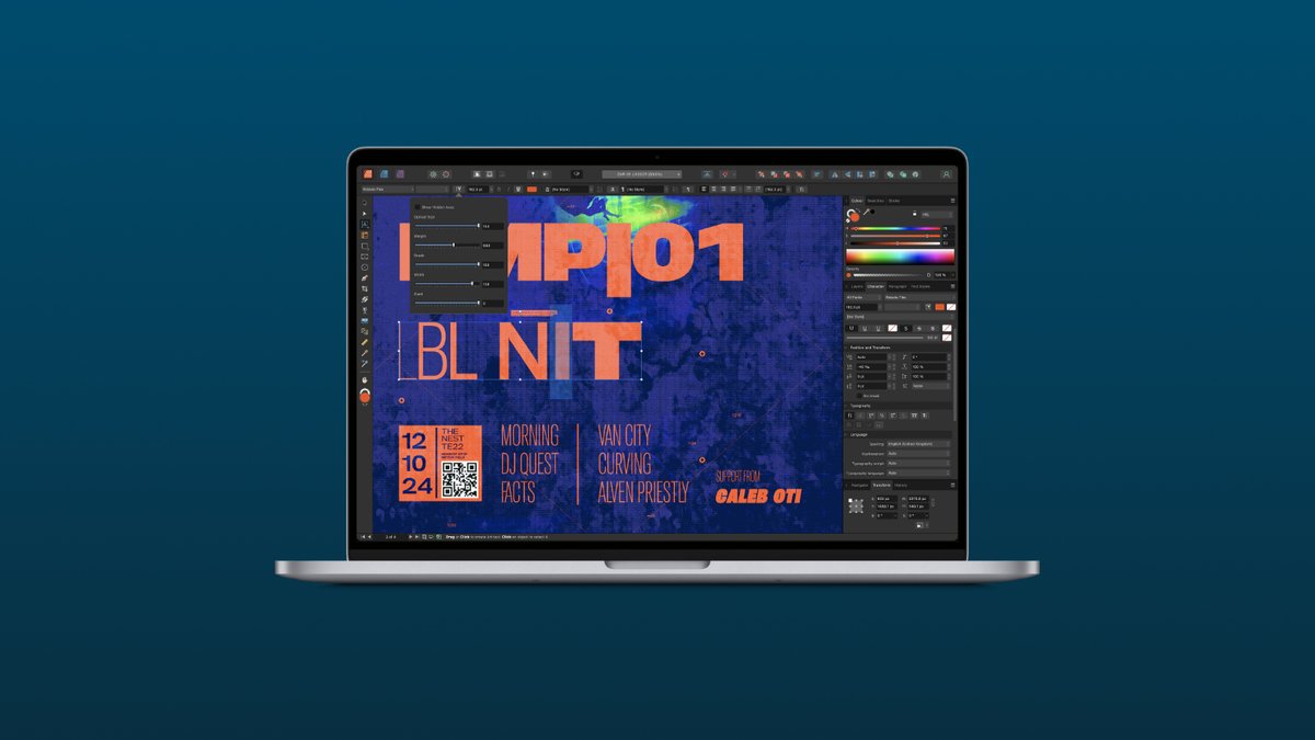 Here we explore the top five new additions in #Affinity 2.5: affin.co/affinity2-5 1. Variable font support 2. Stroke Width Tool 3. Pencil Tool improvements 4. QR Code Tool 5. Windows ARM64 support #AffinityDesigner #AffinityPhoto #AffinityPublisher