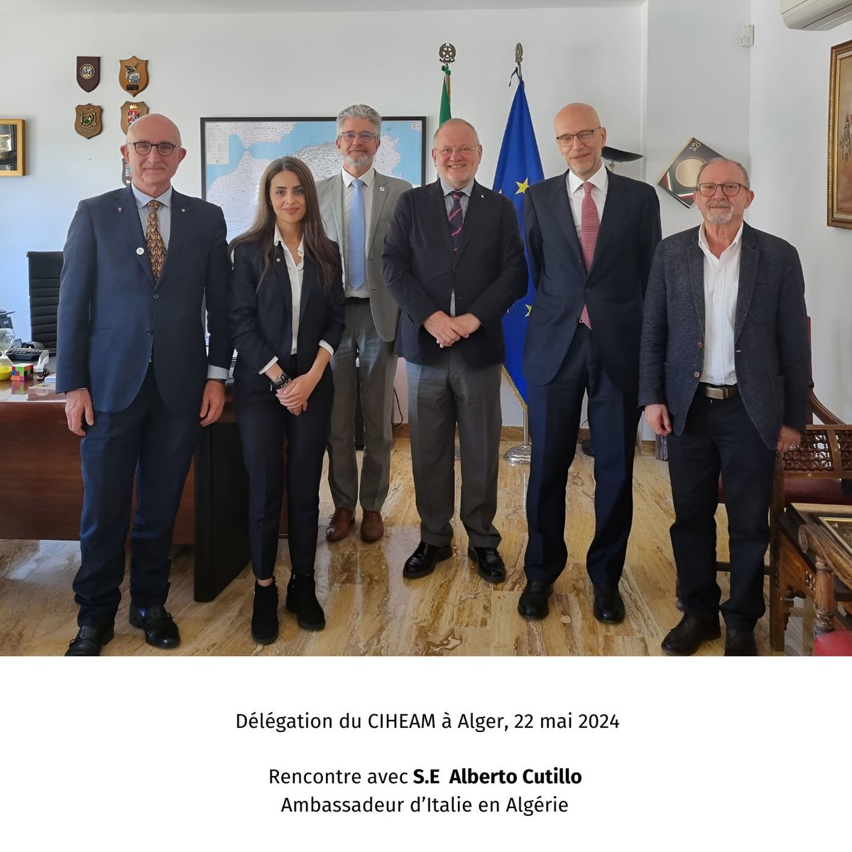 CIHEAM in #Algiers🇩🇿: Rich exchanges with H.E Alberto Cutillo Ambassador of Italy to Algeria @ItalyinAlgeria