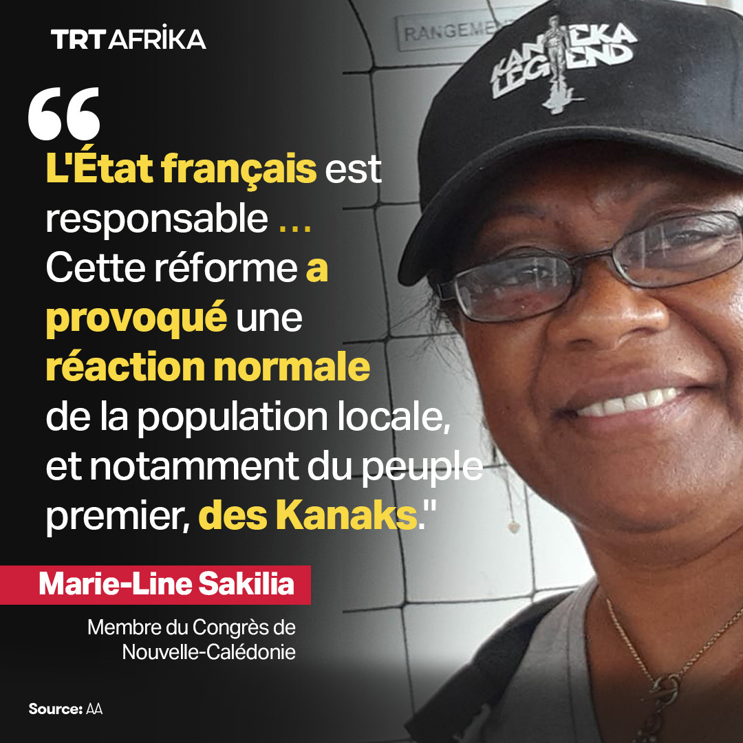 Marie-Line Sakilia, membre du Front de Libération Nationale Kanak et Socialiste, accuse les forces de l'ordre et les milices loyalistes de violences arbitraires

Sept personnes, dont deux gendarmes, ont été tuées en Nouvelle-Calédonie depuis le début de la crise, le 13 mai