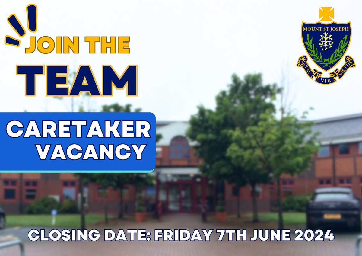 We have an exciting opportunity for the right person to join our Site Team. Do you have the passion and drive to help maintain the day-to-day running of our school? Then apply to join the team! tinyurl.com/TeamMSJ #Jobs #Vacancies #Caretaker #BoltonJobs #Bolton
