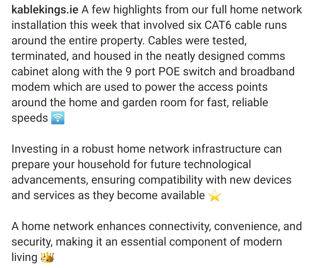kablekings's tweet photo. #NetworKings #wifi #data #Cat6 #gardenroom #irishinteriors #irishinteriordesign #irishselfbuild #selfbuildireland #irisharchitecture #houseandhomemagazine #irishhomes https://t.co/LqYB6Tyvyh