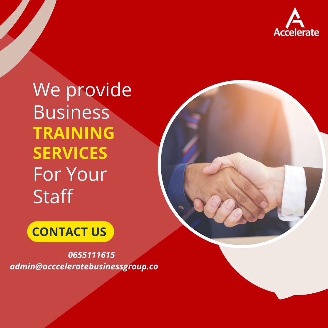 We provide Sales Training, Team Building, Leadership Training and so many more.

For more information contact us on 
0655111615.

#acceleratetz 
#BusinessSolutions 
#growth